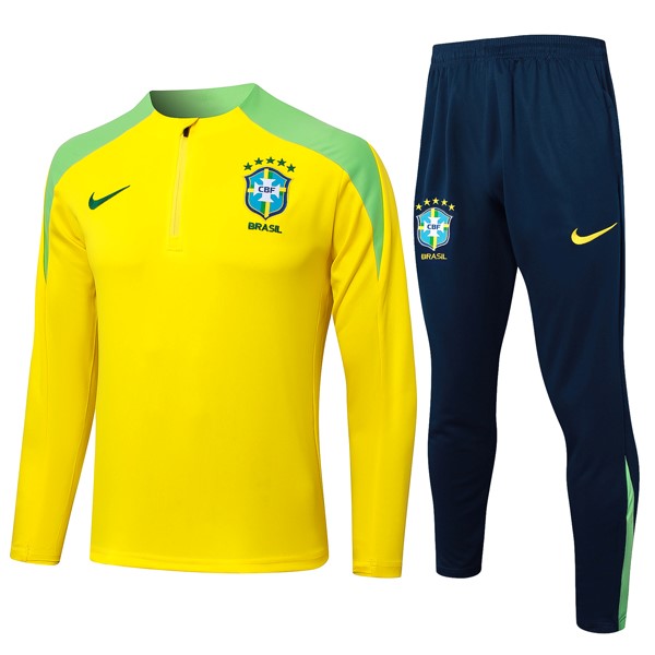 Sweatshirts Brasilien 2024-2025 Gelb Grün 3